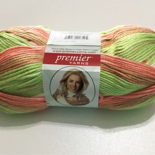 DISCONTINUED Orange Tree Serenity Garden Yarn by Premier Yarns, dralon microfiber yarn, 2 weight yarn, knitting yarn, crocheting yarn