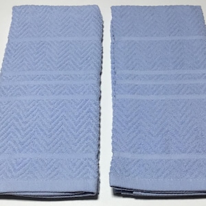 Sky Blue Cotton Kitchen Towels: Thick Dish Towel Set