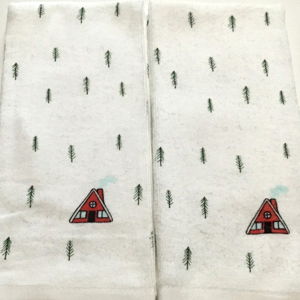 Cabin Dish Towel Etsy