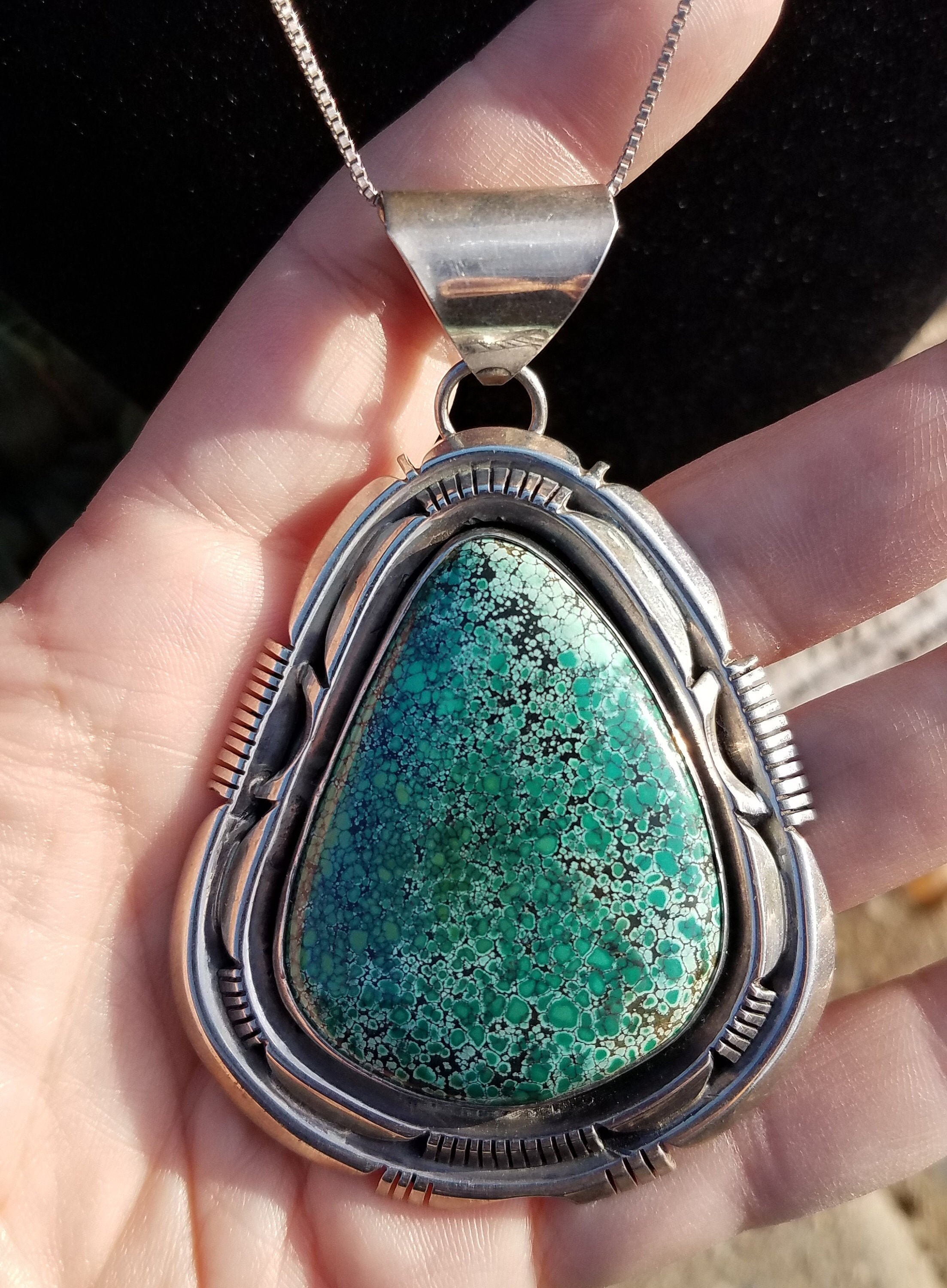 Lander Blue Turquoise Pendant - Etsy Lander Blue Turquoise Pendant - Etsy
