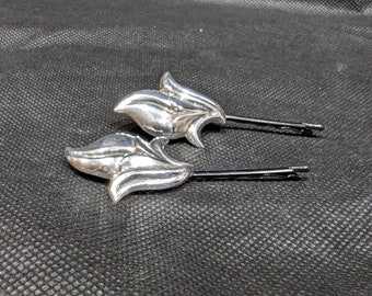 Vintage Sterling Flourish Design by Taxco Mexico Hairpin (Hair Pin, Bobby pins) Set