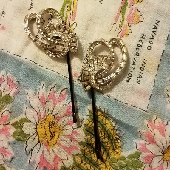 Vintage Ornately Decorated Boucher Hairpin Set - … - image 2