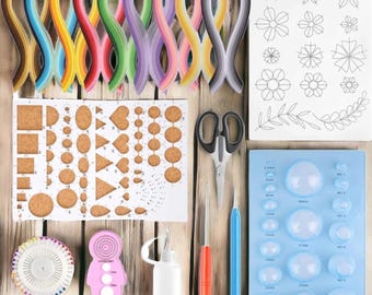 19 PCS Paper Quilling Kit – 45 Colors, 900 Strips with Quilling Tools for DIY Craft, Home Decor, Wedding Decorations, and Art Projects