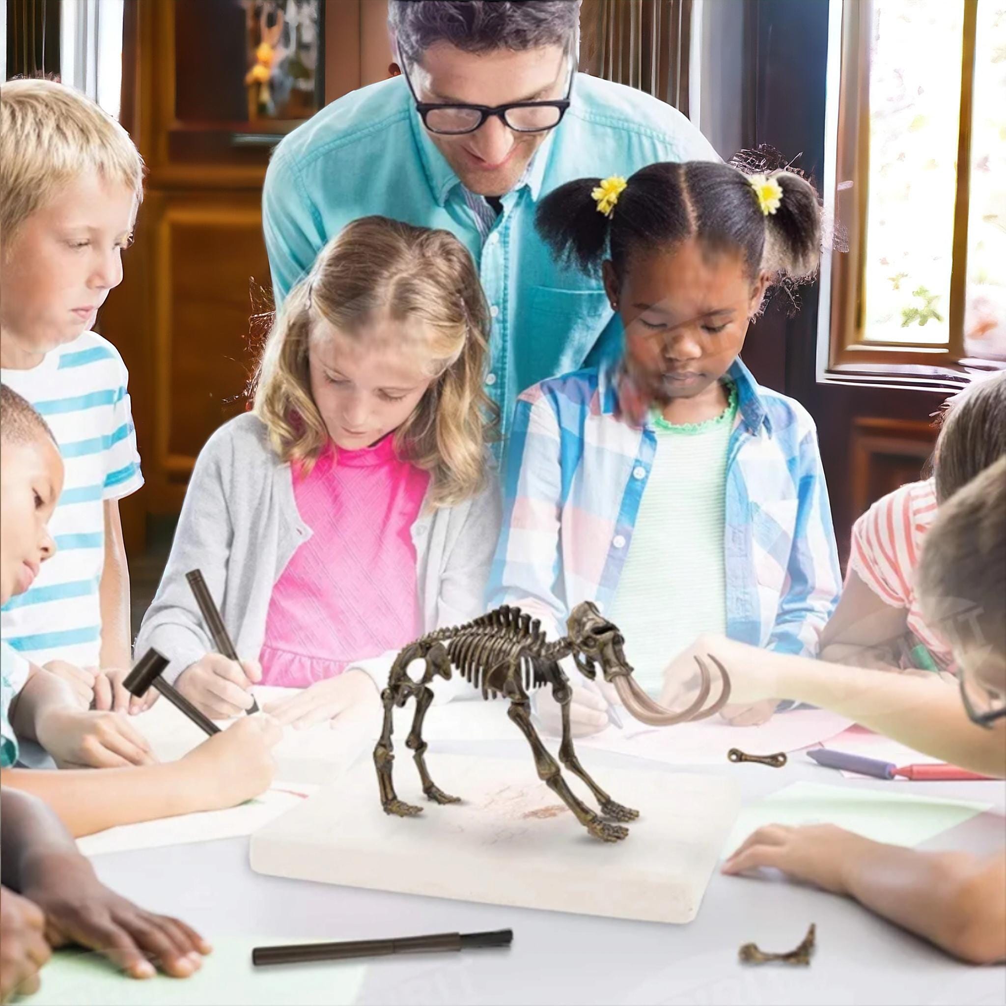 Dinosaur Skeleton Digging Kit for Kids - Excavation Fossil Set for…