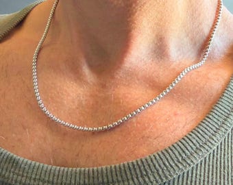 Collana da uomo in acciaio inossidabile con catena Rolo in argento