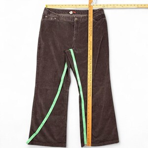 VTG Tapemeasure Anthropologie Wide Leg Corduroy Pants 16 Chocolate Brown 90s Y2K image 9