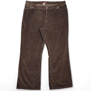 VTG Tapemeasure Anthropologie Wide Leg Corduroy Pants 16 Chocolate Brown 90s Y2K image 1