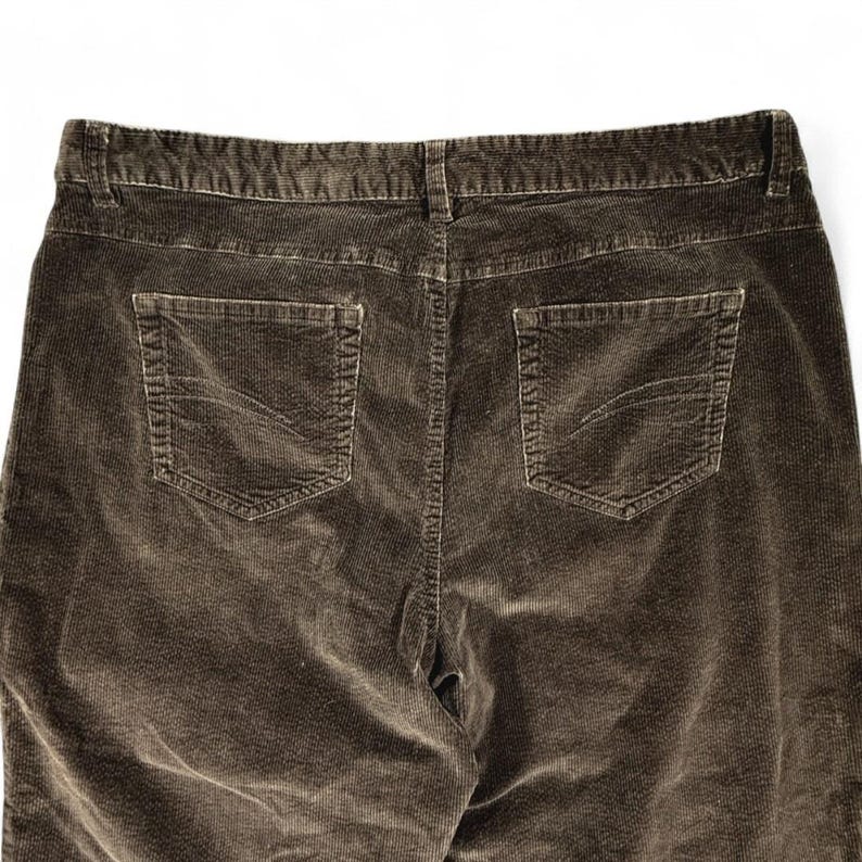 VTG Tapemeasure Anthropologie Wide Leg Corduroy Pants 16 Chocolate Brown 90s Y2K image 7