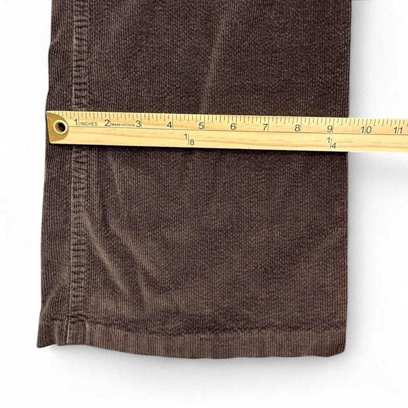 VTG Tapemeasure Anthropologie Wide Leg Corduroy Pants 16 Chocolate Brown 90s Y2K image 8
