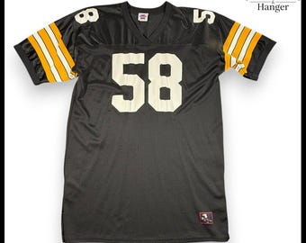 Vintage Steelers Jack Lambert 58 Stitched NFL Jersey Made USA 3XL 90s Sand-Knit