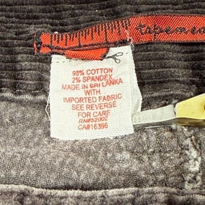 VTG Tapemeasure Anthropologie Wide Leg Corduroy Pants 16 Chocolate Brown 90s Y2K image 3