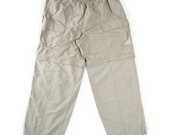 Columbia PFG Omni-Shade Zip Off Cargo Pants L 30 Tan Gorpcore Hiking Convertible