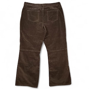 VTG Tapemeasure Anthropologie Wide Leg Corduroy Pants 16 Chocolate Brown 90s Y2K image 6