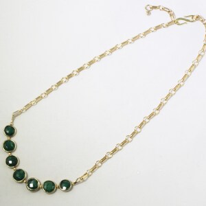 Emerald Statement Necklace Precious Gemstone Necklace Green Emerald Necklace Genuine Emerald Jewelry BZ-N-109-Em/g image 2