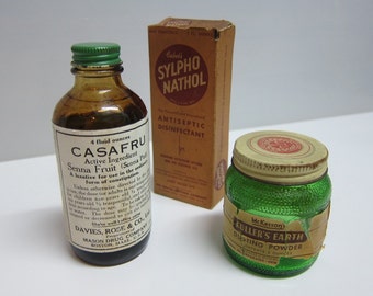 Vintage assortment of OTC bottles