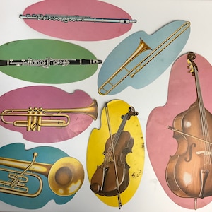 Lot of Musical Instrument Classroom Die-Cuts