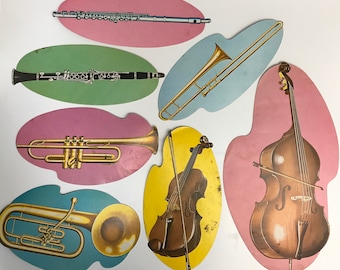 Lot of Musical Instrument Classroom Die-Cuts