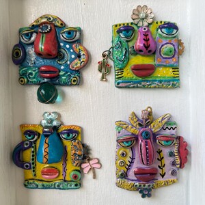 Spirit Guide Garden Party- Polymer Clay Pieces in a Wood Box With