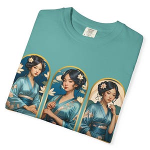 Lotus Flower T-Shirt für Frauen - ruhiges grafisches T-Shirt für Naturliebhaber, Geschenk für sie, spirituelle Kunst Shirt, Unisex Fit, Yoga-inspiriertes Top