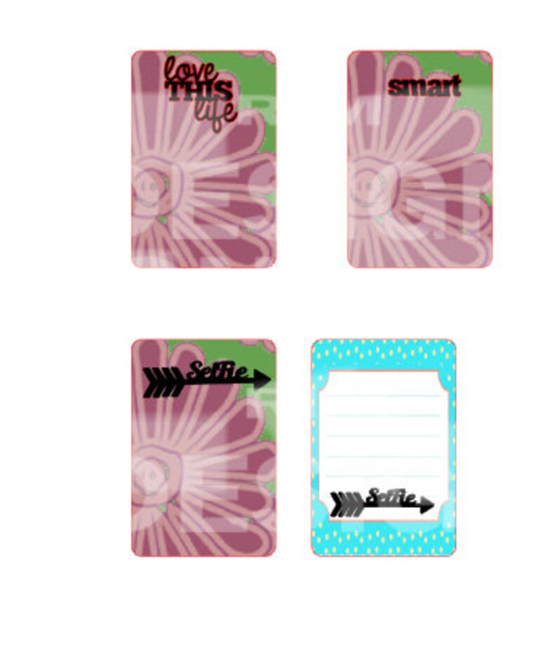 8 journal cards printable size 2x3 image 2