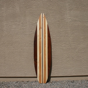 surfboard wall art - vintage style wood surf beach house decor