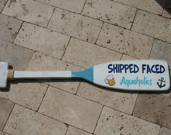 Custom painted oar, personalized boat oar, boat paddle, beach house decor, lake house decor, nautical wall art, wooden oar