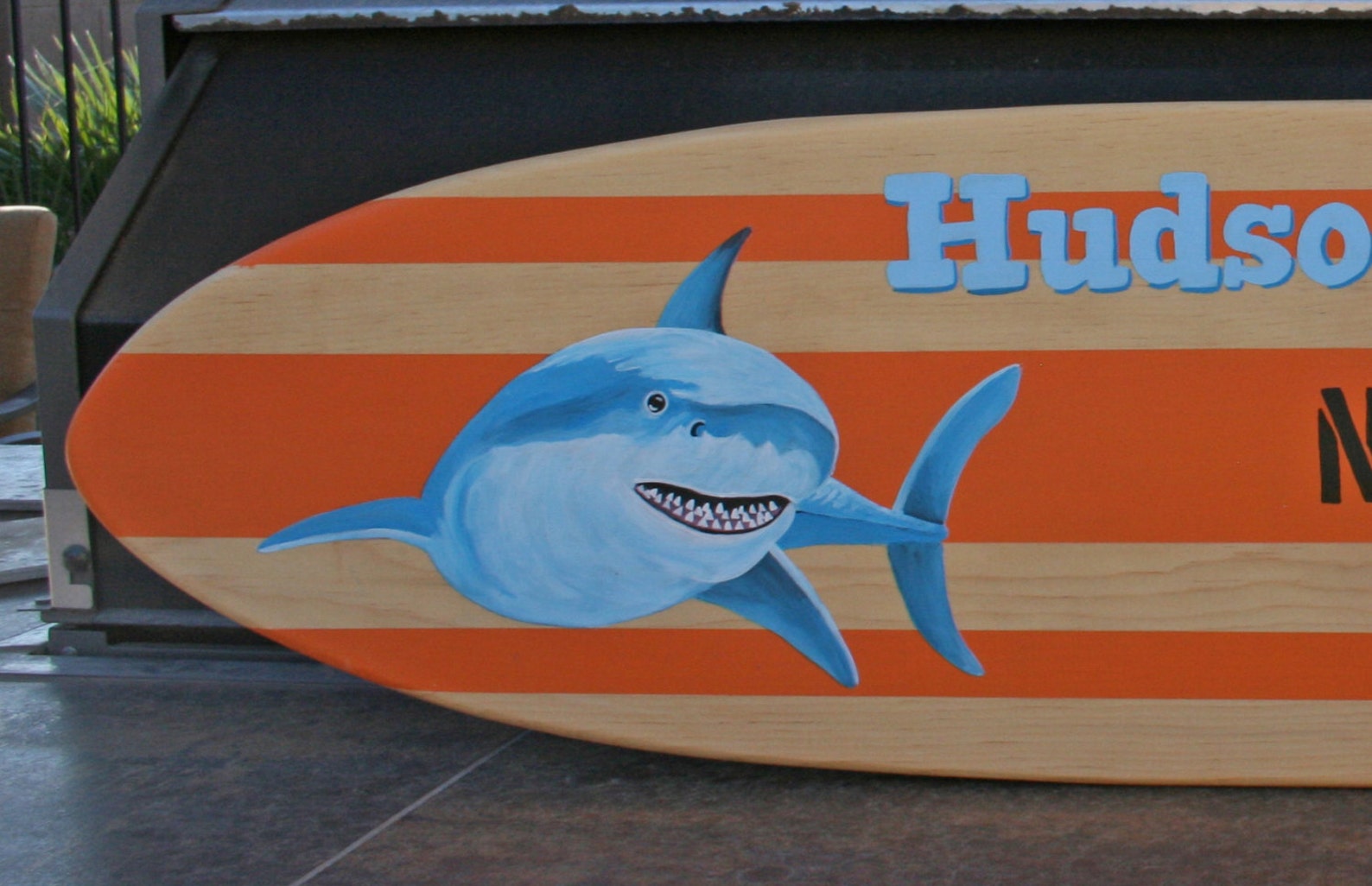 Surfboard wall art shark bite personalized surfboard beach Etsy