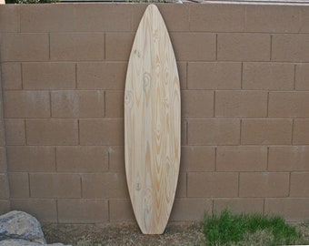 Unfinished Wood Surfboard Wall Art, DIY Craft Blank