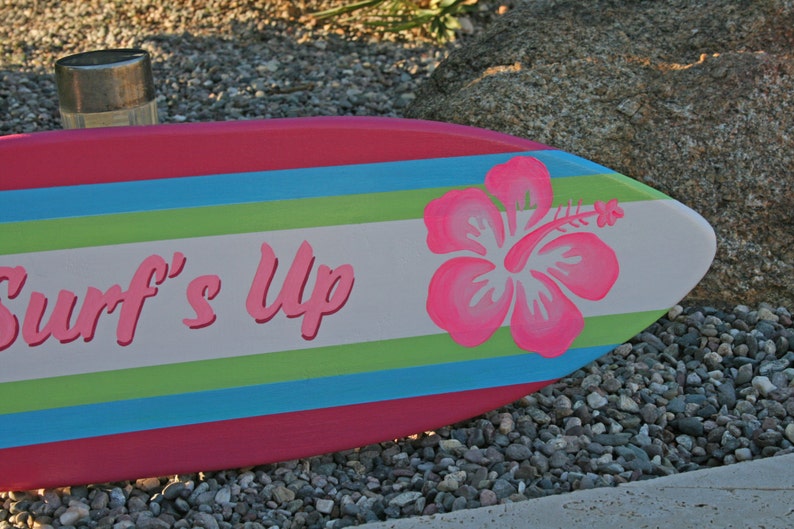 Mini surfboard wall art beach decor personalized Etsy