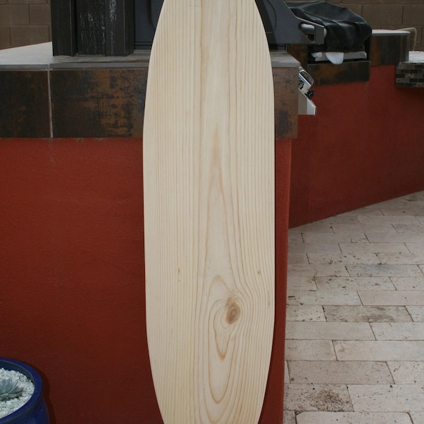 4 foot unfinished wood surfboard ready to paint 11" x 47"