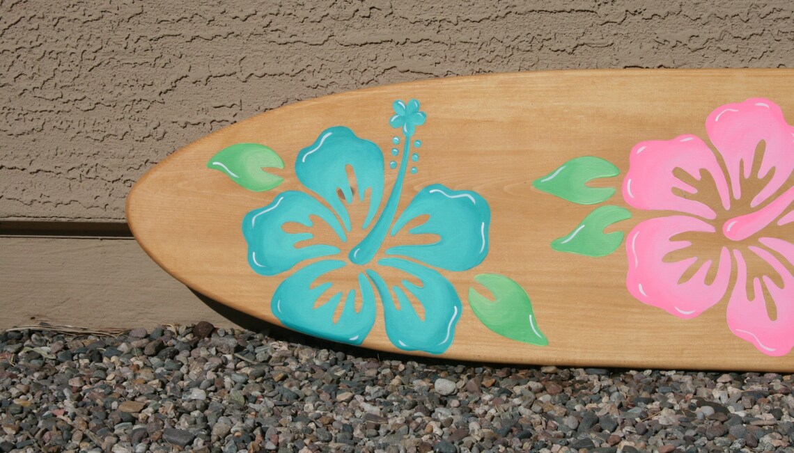 Surfboard Wall Art Hawaiian Surfboard Wall Art Beach Decor Etsy