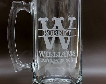 engraved beer mugpersonalized beer muggroomsmen etsy