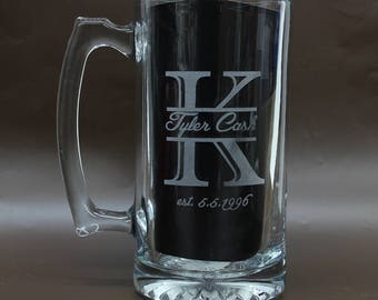 personalized beer mug etsy