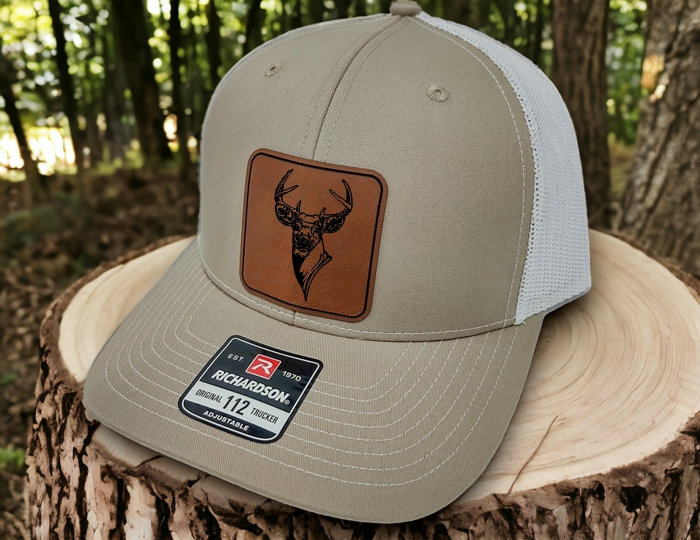 Deer Patch Hat Deer Hat Patch Custom Leather Hat Patch  display picture 1