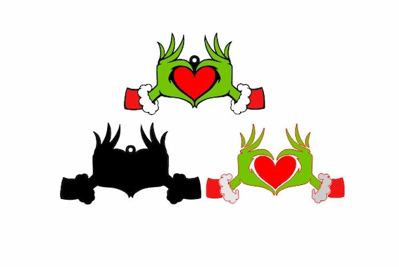 Heart Hand Ornament Design Digital EPS SVG DXF