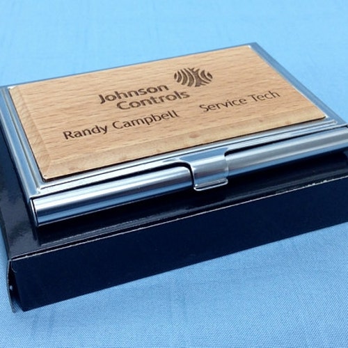 Personalized Business Card Case Business Card Holder Etsy