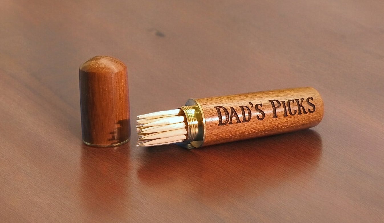 Aazon.co: Honeydak 10 Pieces Portable Wood Toothpick Holder Ini