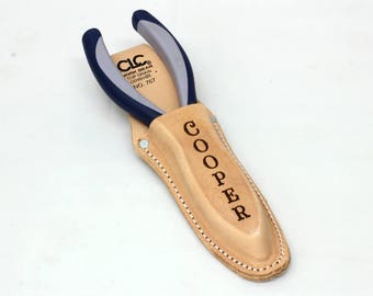 Personalized Top Grain Leather Tool Pouch, Plier Holster