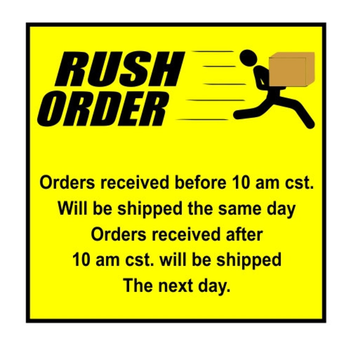 Rush Order Services Etsy