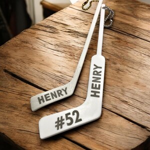 Mini Hockey Sticks, Custom Hockey Stick, Best Man Gift, Groomsmen Gift, Birthday Gift, Hockey Award, Hockey Trophy, Father&#39;s Day, Key Chain