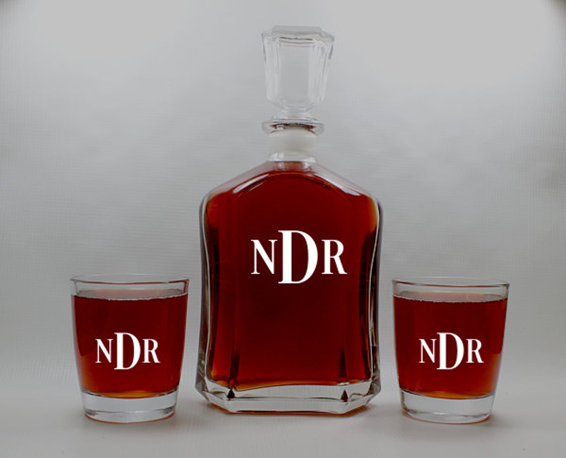 Etched Decanter Scotch Decanter Personalized Decanter Etsy