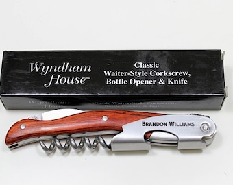 ON SALE Wine Bottle Opener Personalized Bottle Opener Beer Bottle Opener Corkscrew   Stocking Stuffer KTWINECS