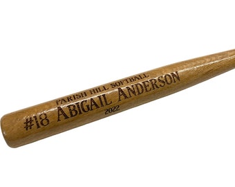 18" Personalized Baseball Bat Custom Baseball Bat Engraved Bat Engraved Baseball Bat Trophy Award Bat Coaches Players Bat Bat ELM18