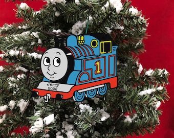 Adorno navideño de Thomas el Tren, adorno personalizado, adorno para niños, adorno para niños, adorno para niñas, relleno de medias
