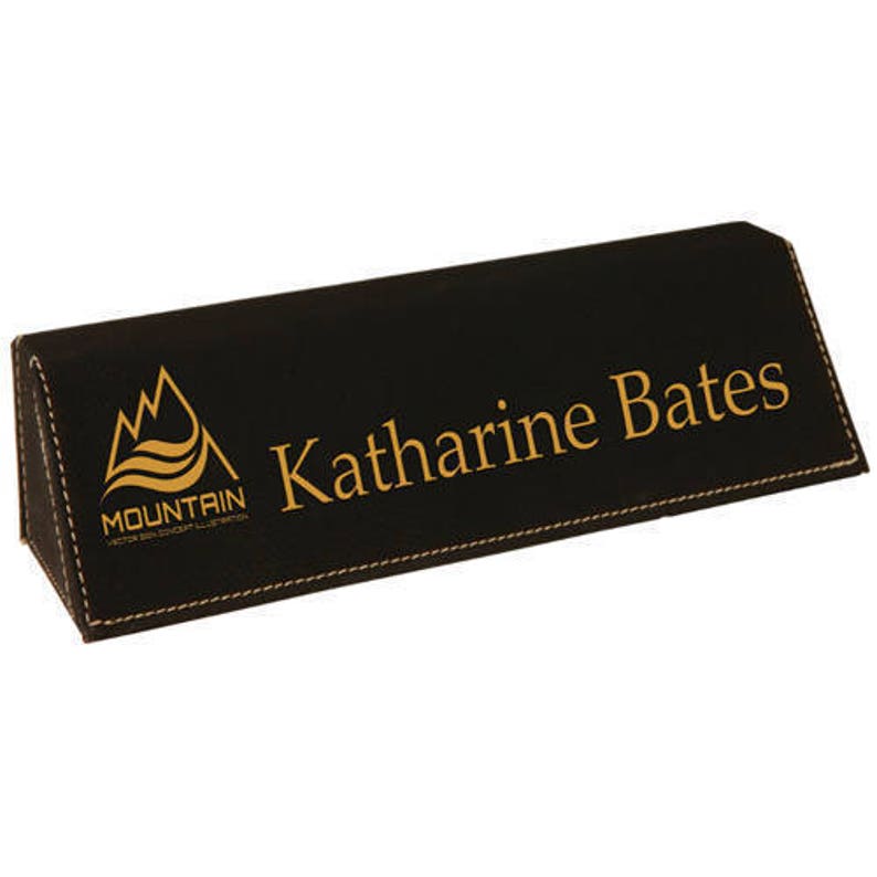 Personalized Desk Wedge,Custom Desk Wedge,Corporate Award,Custom Nameplate,Leather Desk Wedge,Custom,Desk Plate,Executive Gifts,Desk Decor