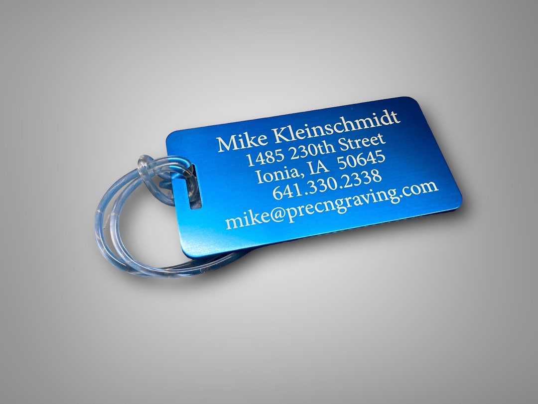 Luggage Tag Set of 4 Travel Accessory Address Tag Custom Luggage Tag