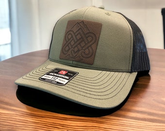 Custom Leather Hat Patch Richardson 112 Engraved Leather Patch Hat Logo Engraved Leatherette Trucker Hat