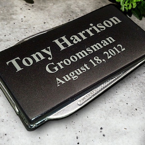 Personalized Metal Money Clip,Laser Engraved Money Clip,Multitool Gift,Groomsmen Gift,Father's Day,GIft For Him,Anniversary Gift