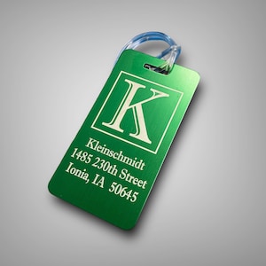 Luggage Tags Set of 2 Travel Accessory Address Tag Custom Luggage Tag Custom Luggage Tag Metal Luggage Tag