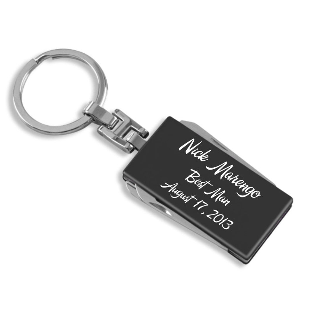 Engraved Keychain Personalized Multitool Keychain Best Man Gift Etsy